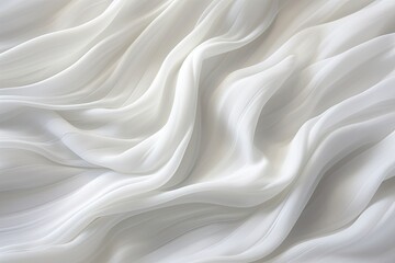 Frostwind Drift: Silky Abstract Background with Soft Waves of White Fabric