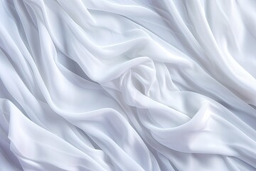 Frosty Folds: Abstract White Fabric Texture Background