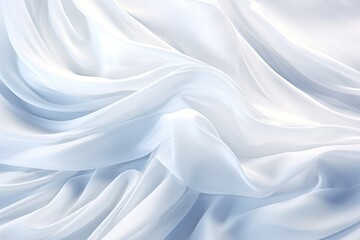 Frozen Wind: White Cloth Background with Abstract Soft Waves