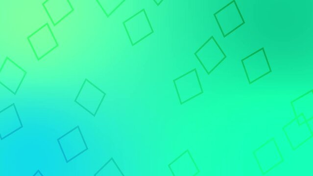 CG of green and cyan background including rhombus shaped object