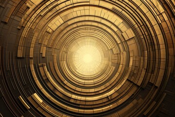 Future Facade: Concentric Abstract Architecture - A Mesmerizing Digital Image