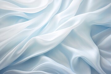 Obraz premium Gentle Gusts: Soft Waves on a White Cloth Background