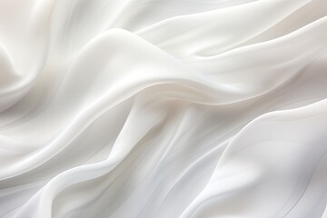 Gentle Fabric Waves: Abstract White Cloth Background Artistry