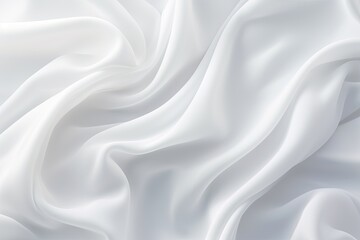 Fototapeta premium Gentle Waves of Aesthetic White: Abstract Background with Cloth