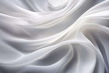 Obraz premium Gleaming Gossamer: Satin Texture in White and Gray Tones