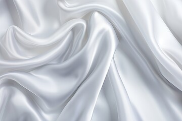 Obraz premium Icy Sheen: Luxurious White Gray Satin Texture - Calming Background