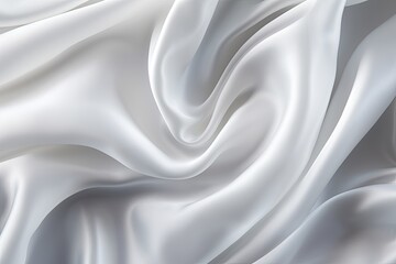 Obraz premium Icy Sheen: A Smooth White Fabric for Sleek Background Texture