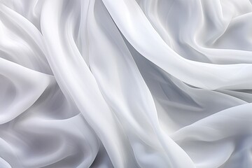 Obraz premium Icy Veil: Soft Blur Pattern on White Gray Satin Silk Background