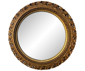 Image of Classic Vintage Sunburst Circle Mirror