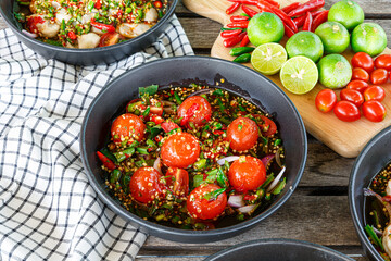 Thai food, Spicy salad, Yum , Egg Yum Salad, Thai food is 