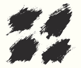 Abstract black texture background set