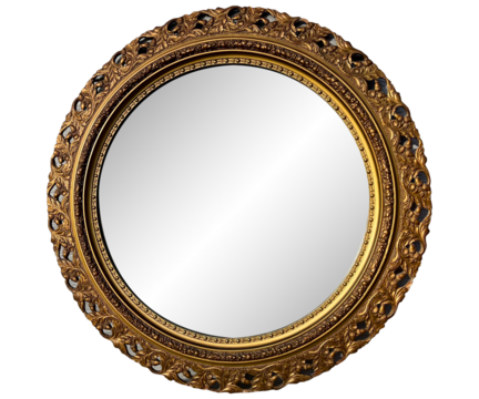 Image of Classic Vintage Sunburst Circle Mirror