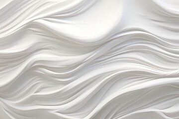 Lunar Waves of Soft White: Abstract Fabric Background with Hypnotic Fluid Motions