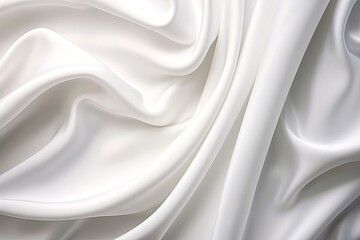 Obraz premium Abstract Lunar Waves: White Fabric Smooth Texture Surface Background