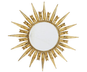 Image of Classic Vintage Sunburst Circle Mirror - obrazy, fototapety, plakaty