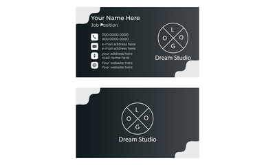 A vector template design business card set with geometric shapes .Best for business proposal, marketing.