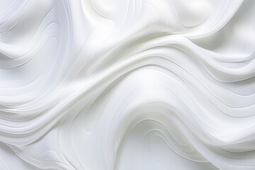 Obraz premium Abstract White Fabric Waves on Background: Pearl Waves Digital Image