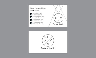 An elegant luxury Modern Creative & Clean business business card design.set to print with vector & illustration. 