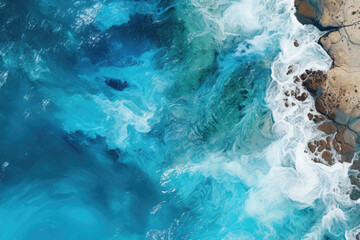 Fototapeta na wymiar aerial view of the sea 