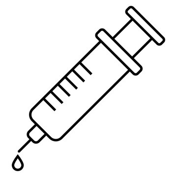 recommend clip art: 注射器のアイコン 黒のアウトライン