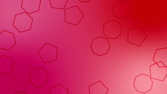 CG of red background including polygon shaped object