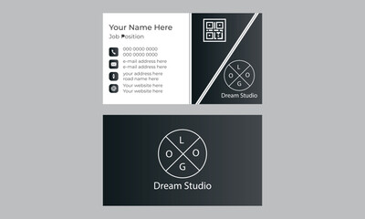 A vector template design business card set with geometric shapes .Best for business proposal, marketing.