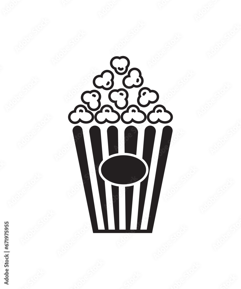 Wall mural popcorn icon, vector best flat icon.