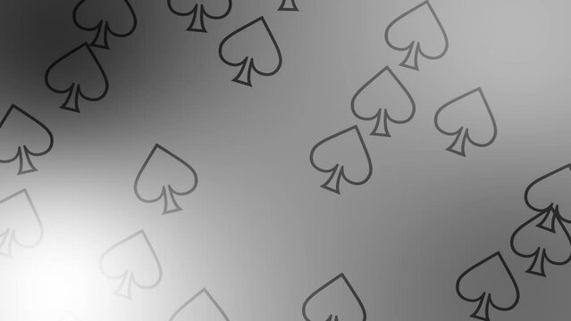 CG of black and white background including spade shaped object