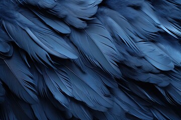 Raven Wing: Mystique Black Feather Abstract Background - obrazy, fototapety, plakaty