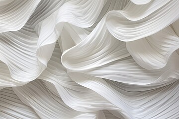 Ruffled Rays: Soft Waves of White Fabric