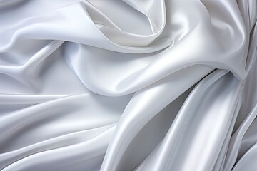 Silver Fabric Silk: Satin Dream, White Gray Satin Texture for a Luxurious Look