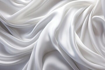 Satin Dream: Elegant White Gray Satin Texture with Silver Fabric Silk - obrazy, fototapety, plakaty