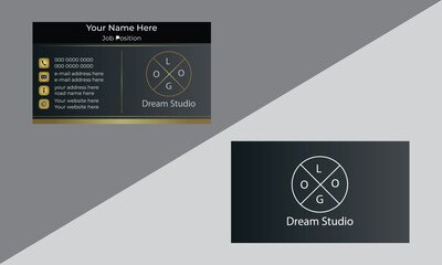 An elegant luxury Modern Creative & Clean business business card design.set to print with vector & illustration. 
