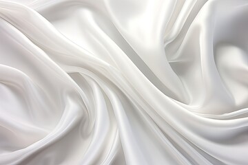 Obraz premium Silent Drape: Abstract White Satin Silky Cloth Background