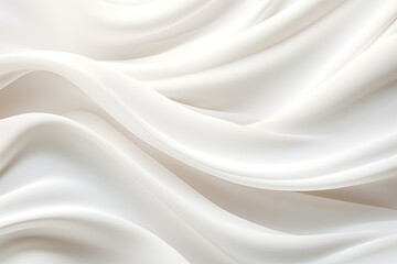 Obraz premium Silk Spectrum: White Fabric Background with Soft Abstract Waves
