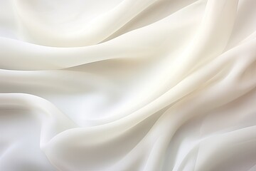 Obraz premium Silk Whisper: Gentle Abstract Waves on White Fabric