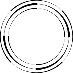 Circle Line Frame Border Design Element Vector