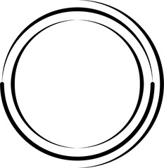 Circle Line Frame Border Design Element Vector