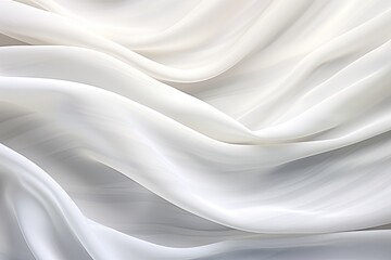 Obraz premium Silken Horizon: White Silver Fabric Panorama with Soft Blur Patterns