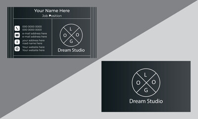 An elegant luxury Modern Creative & Clean business business card design.set to print with vector & illustration. 