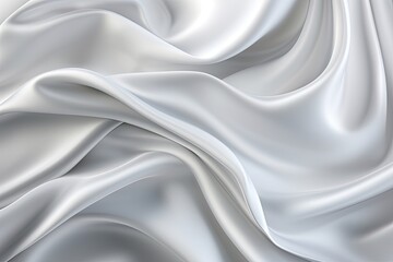 Obraz premium Silken Luminosity: White Gray Satin Texture Reflecting Silver Silk