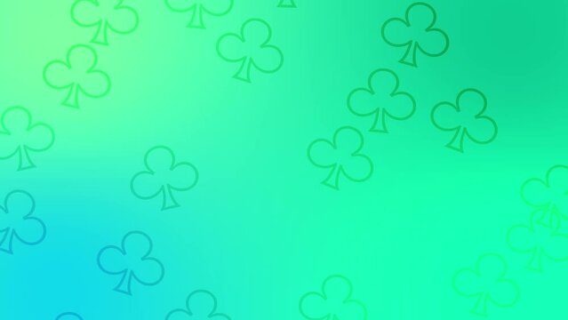 CG of green and cyan background including clover shaped object