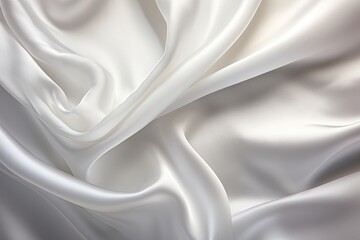 Silken Sunrise: White Fabric Silk Background