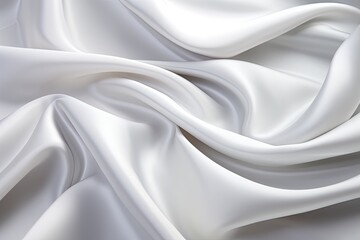 Obraz premium Silken Sunrise: White Silver Fabric Silk Background