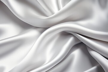 Silver Sateen: Luxurious White Gray Satin Silk Background