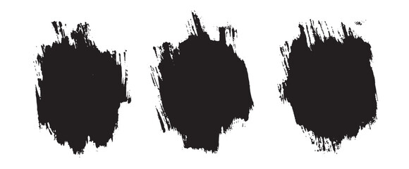 Hand drawn vector black brush stroke design