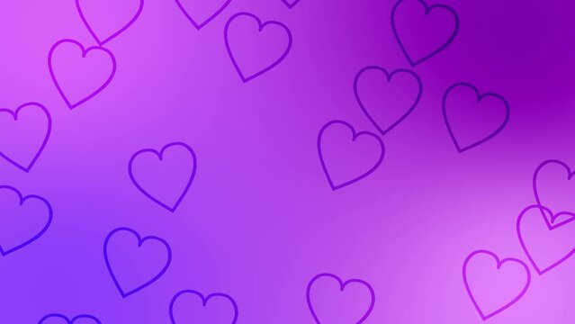 CG of purple background including heart shaped object