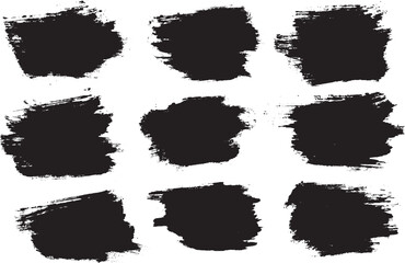 Decorative black brush stroke element design