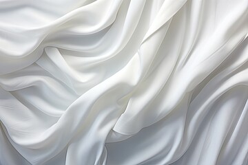 Obraz premium Snowdrift Abstract: Soft Waves on White Cloth