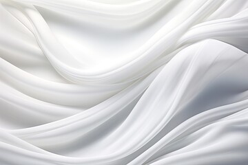 Obraz na płótnie Canvas Soft Swirls: Abstract Waves on White Background